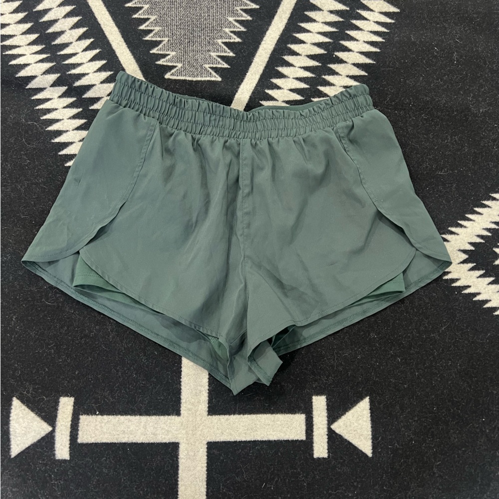 Girlfriend Collective Forest Green Athletic Shorts